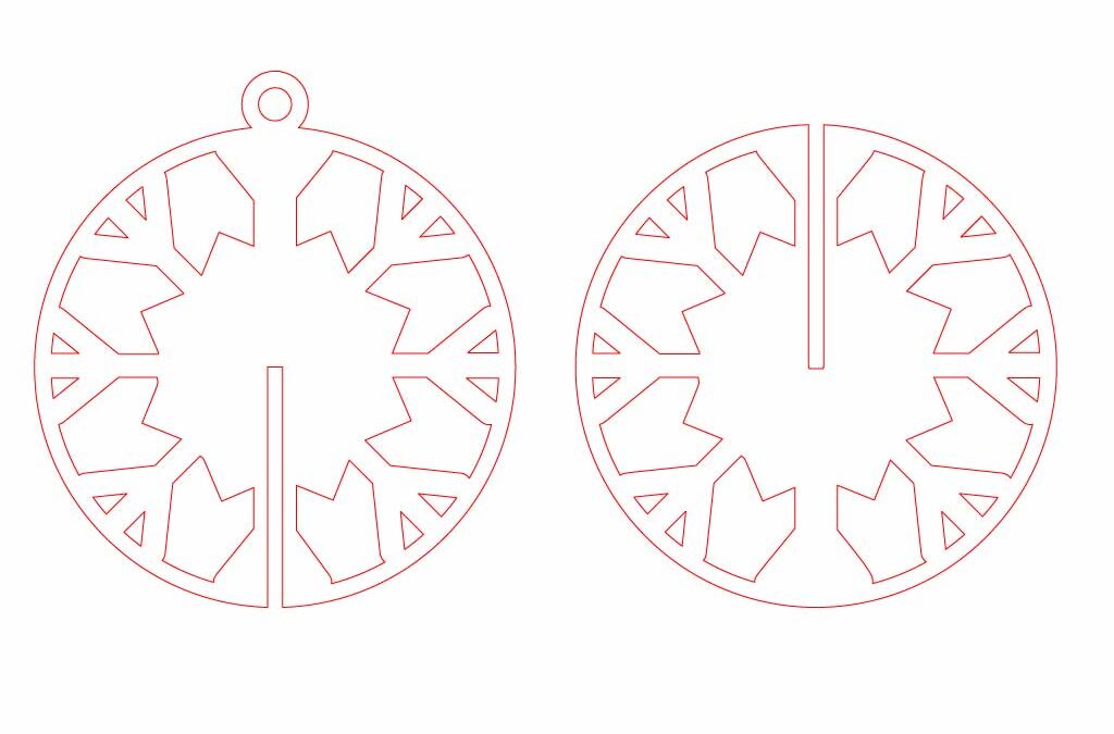 Esfera 3D “Copo de nieve 2”