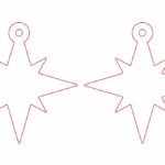 vector descargable para reproducir el diseño de unos aretes de estrella. Utiliza tu máquina de corte CNC para la realización de este proyecto.