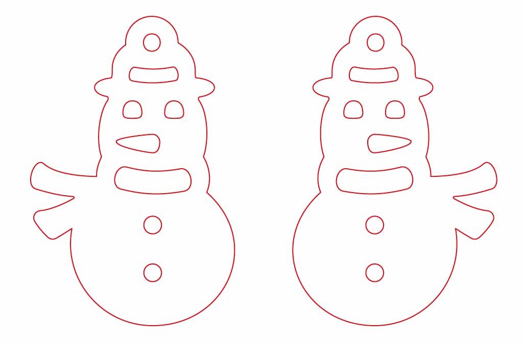 Aretes muñeco de nieve