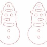 vector descargable para reproducir el diseño de aretes muñeco de nieve. Utiliza tu máquina de corte CNC para la realización de este proyecto.