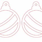 vector descargable para reproducir el diseño de unos aretes de esfera. Utiliza tu máquina de corte CNC para la realización de este proyecto.