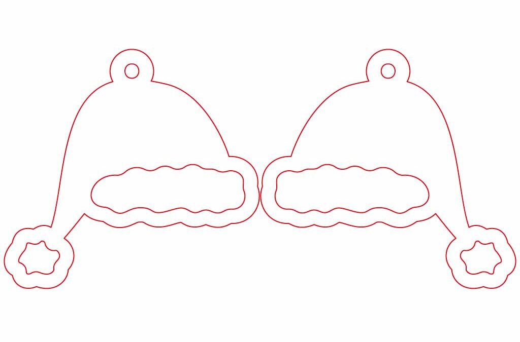 Aretes gorro navideño