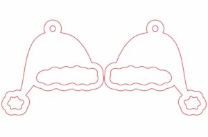 Aretes gorro navideño