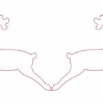vector descargable para reproducir el diseño de unos aretes en forma de reno.  Utiliza tu máquina de corte CNC