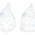 vector descargable para reproducir el diseño de un gnomo navideño.  Utiliza tu máquina de corte CNC para la realización de este proyecto.