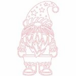 vector descargable para reproducir el diseño de un gnomo navideño.  Utiliza tu máquina de corte CNC para la realización de este proyecto.