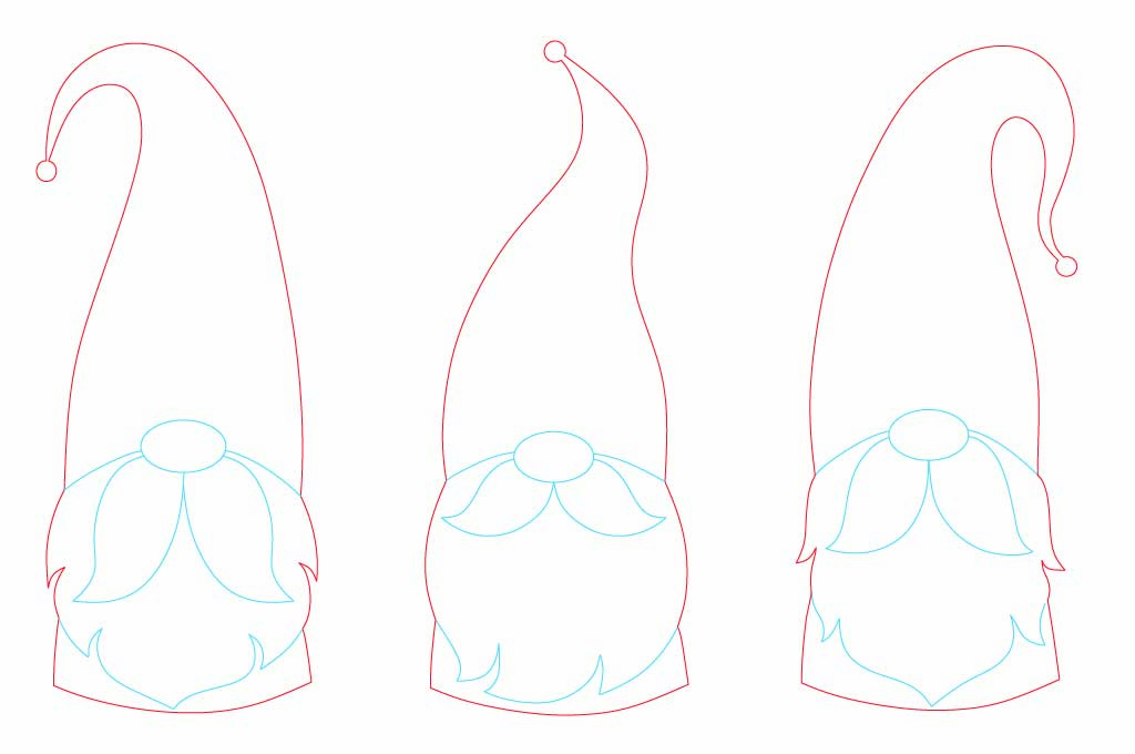 vector descargable para reproducir el diseño de un gnomo.  Utiliza tu máquina de corte CNC para la realización de este proyecto.