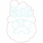 vector descargable para reproducir el diseño de un Santa Claus.  Utiliza tu máquina de corte CNC para la realización de este proyecto.