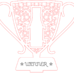 vector descargable para reproducir una copa ganadora. Utiliza tu máquina de corte CNC para la realización de este proyecto.