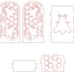 vector descargable para reproducir una caja de abejorro.   Utiliza tu máquina de corte CNC para la realización de este proyecto.