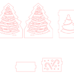 vector descargable para reproducir una caja de pino navideño. Utiliza tu máquina de corte CNC para la realización de este proyecto.