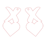 Aretes de San Valentín #1 - Vector descarganle para corte CNC y grabado laser gratis | Stanser
