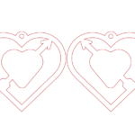 Aretes de San Valentín #3 - Vector descarganle para corte CNC y grabado laser gratis | Stanser