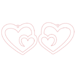 Aretes de San Valentín #5 - Vector descarganle para corte CNC y grabado laser gratis | Stanser