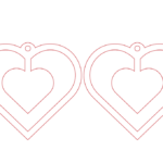 Aretes de San Valentín #8 - Vector descarganle para corte CNC y grabado laser gratis | Stanser