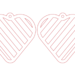 Aretes de San Valentín #10 - Vector descarganle para corte CNC y grabado laser gratis | Stanser