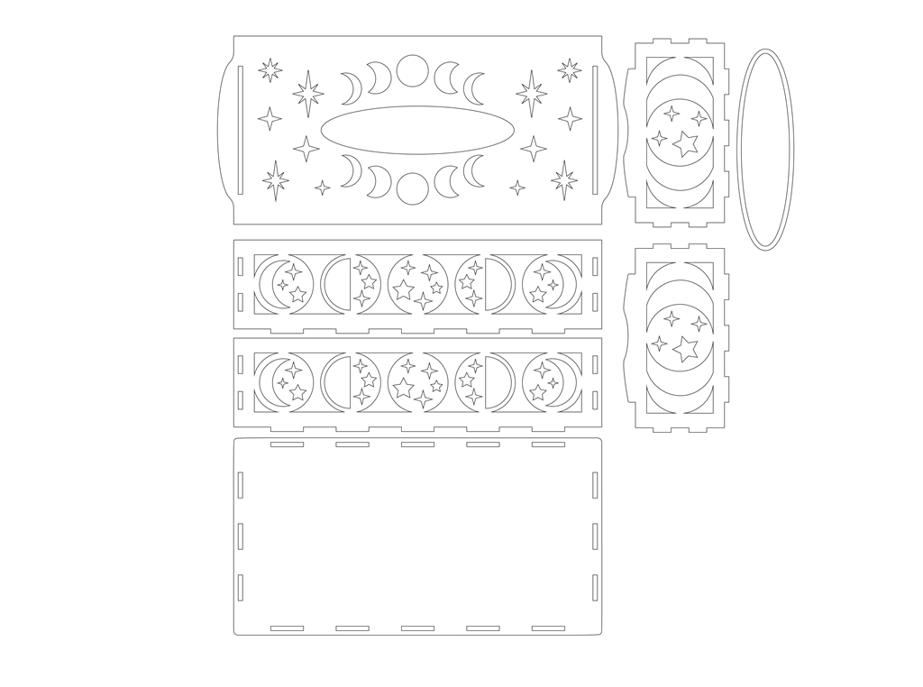 Caja para pañuelos #4 — vector para corte CNC