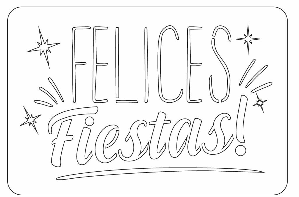 Stencil ‘felices fiestas’