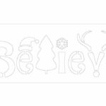 vector descargable para reproducir el diseño de un stencil con el texto "believe".  Utiliza tu máquina de corte CNC para la realización de este proyecto.