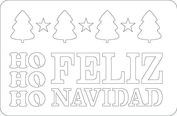 Stencil ‘feliz navidad’