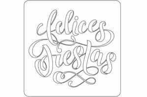 Stencil ‘Felices fiestas’