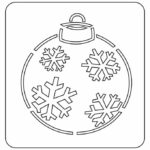 vector descargable para reproducir el diseño de un stencil con forma de copos de nieve.  Utiliza tu máquina de corte CNC