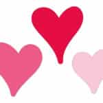 tres corazones vector