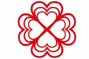 Trébol de corazones