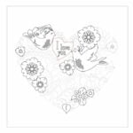 vector descargable para reproducir el diseño de una invitación de corazón.  Utiliza tu máquina de corte CNC