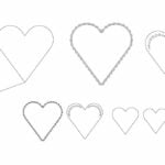 vector descargable para reproducir el diseño de una invitación con forma de corazón.  Utiliza tu máquina de corte CNC