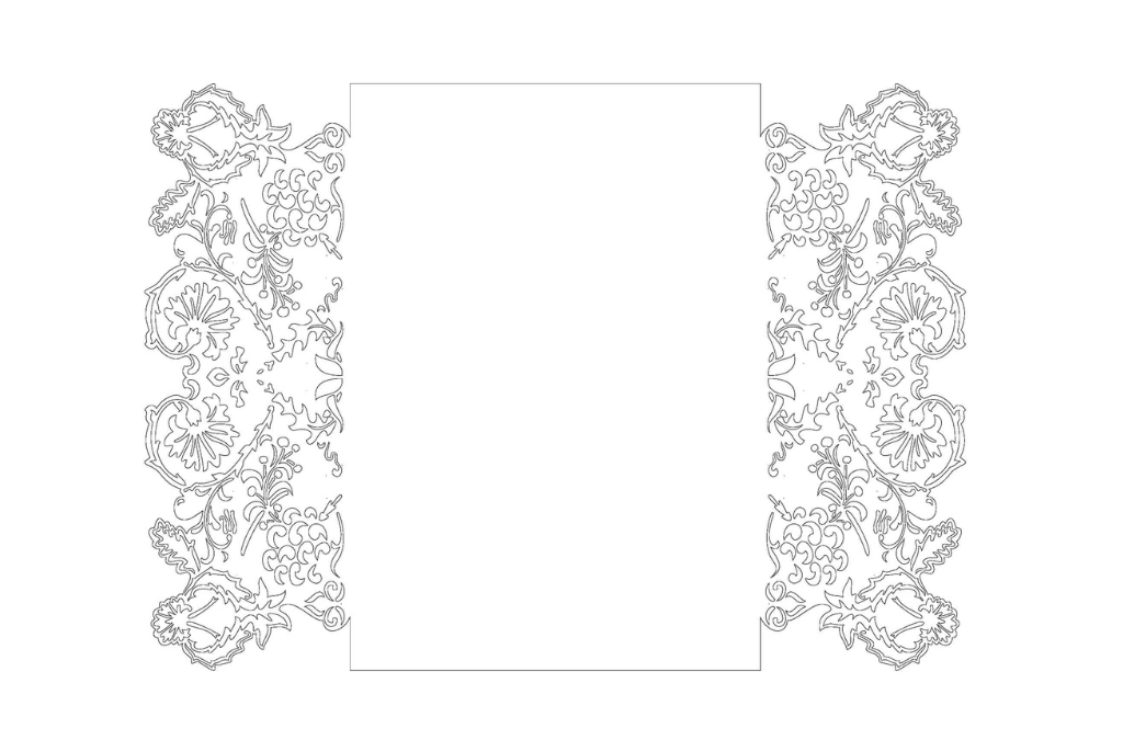 Invitación flores caladas