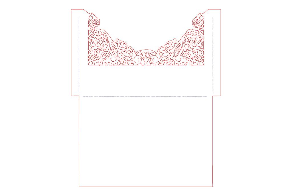 vector descargable para reproducir el diseño de un mediosobre.  Utiliza tu máquina de corte CNC para la realización de este proyecto.