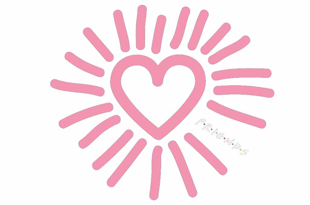 Sol de corazón — vector para corte CNC