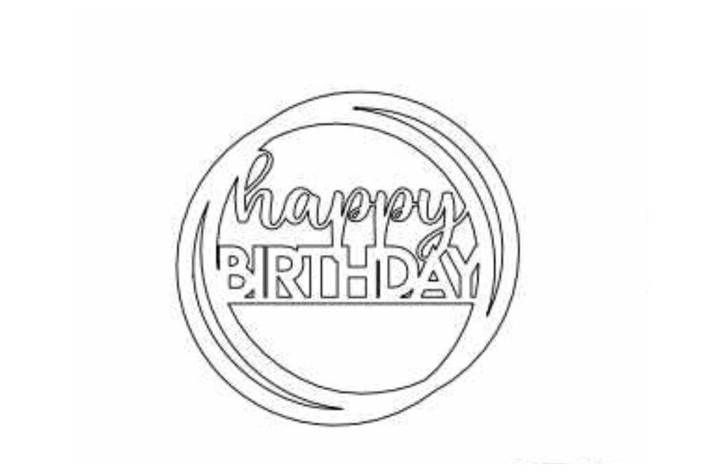 Cake topper «Happy Birthday» 1