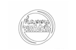 Cake topper «Happy Birthday» 1