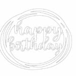 Cake topper «Happy Birthday» 3 - Vector descarganle para corte CNC y grabado laser gratis | Stanser