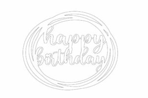 Cake topper «Happy Birthday» 3