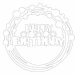 Cake topper «Happy Birthday» 6 - Vector descarganle para corte CNC y grabado laser gratis | Stanser