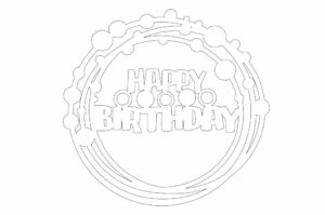 Cake topper «Happy Birthday» 6