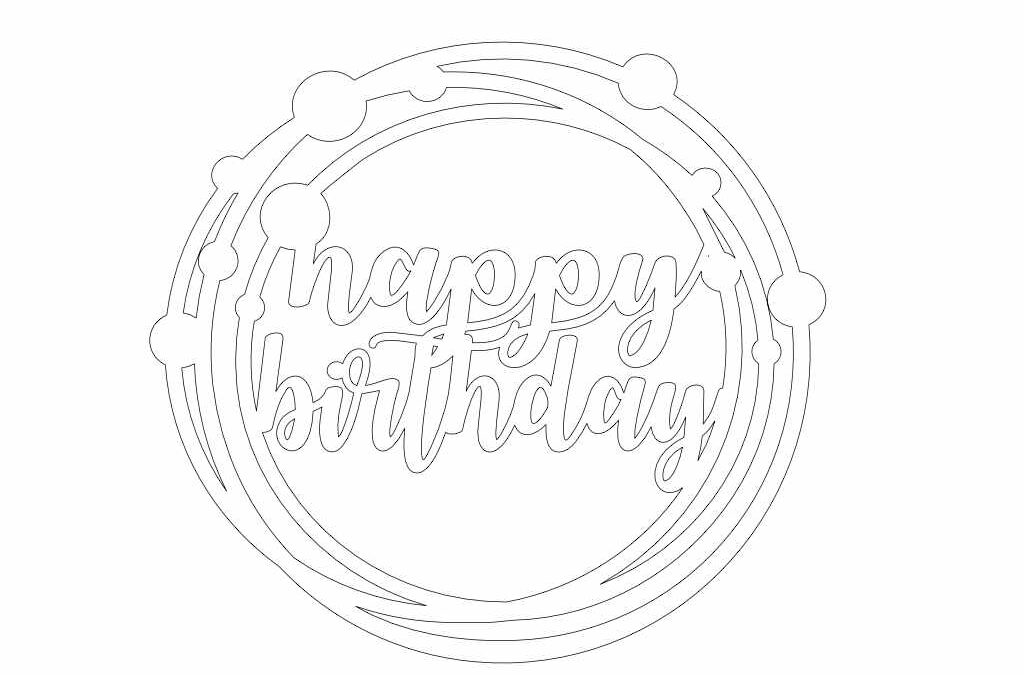 Cake topper «Happy Birthday» 7