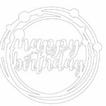 Cake topper «Happy Birthday» 7 - Vector descarganle para corte CNC y grabado laser gratis | Stanser
