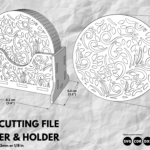 Set de portavasos - Vector descarganle para corte CNC y grabado laser gratis | Stanser