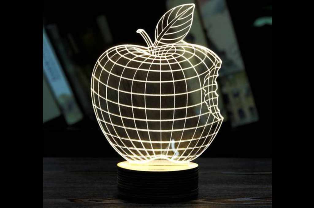Lámpara de acrílico «Manzana» — vector para corte CNC