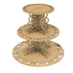 Base de 3 pisos para cupcakes - Vector SVG DXF para CNC Router y Laser CO2 - Descargable gratis | Stanser