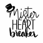 vector descargable para reproducir el diseño de la frase Mr. Heart.   Utiliza tu máquina de corte CNC para la realización de este proyecto.