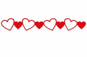 Cinta de corazones