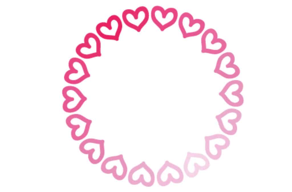 Círculo de corazones