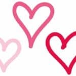 vector descargable para reproducir el diseño de un contorno de 3 corazones.   Utiliza tu máquina de corte CNC