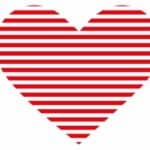 Corazón a rayas - Vector descarganle para corte CNC y grabado laser gratis | Stanser