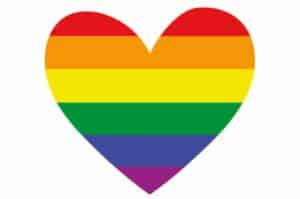 Corazón arcoiris